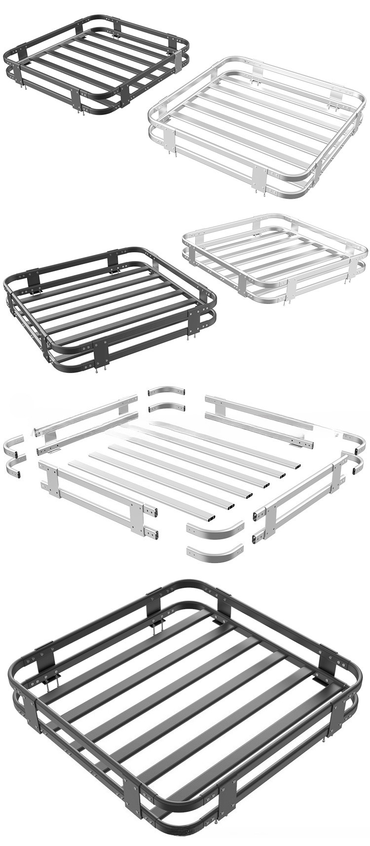 Camper Trailer Roof Rack - Portapacchi in Alluminio Resistente per Camper