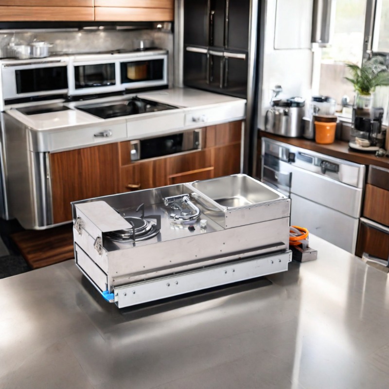 Camper Trailer Kitchen Slide - Rimorchio mobile per camper in acciaio
