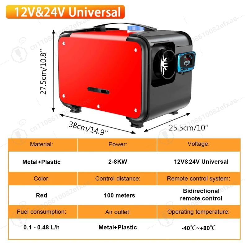 Rv Diesel Heater 12V - Riscaldatore Ausiliario Universale 12V 24V Diesel