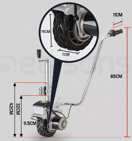 Ruota di supporto, 12V 350W, p - Camper Trailer Jockey Wheel recensione e prezzo