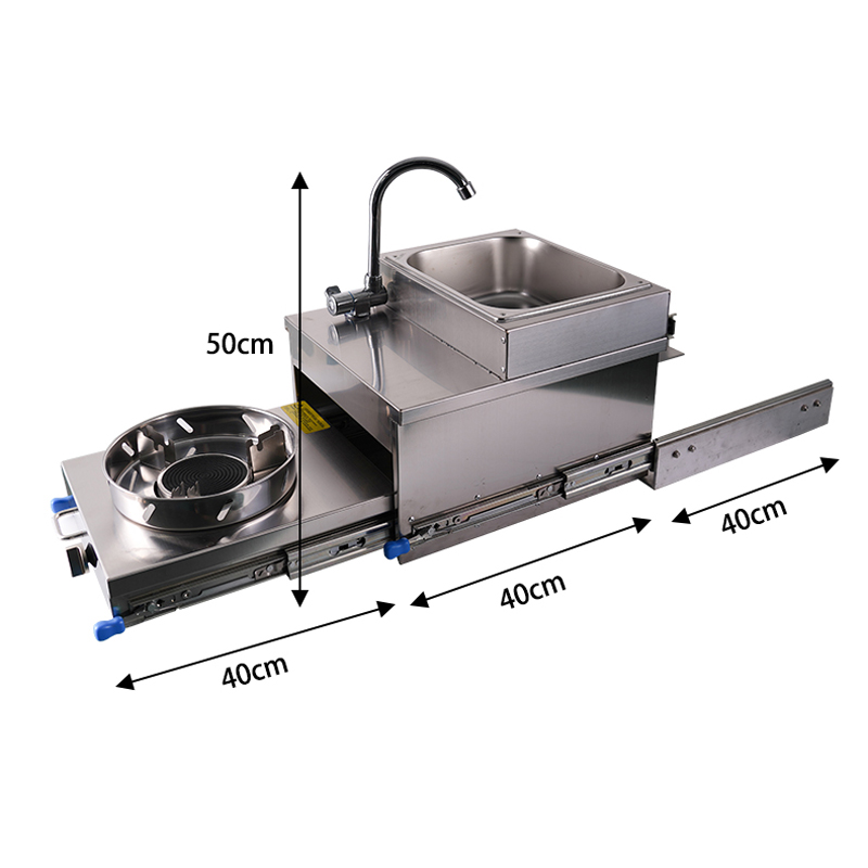 Lavello RV in acciaio inox con - Camper Trailer Kitchen Slide recensione e prezzo