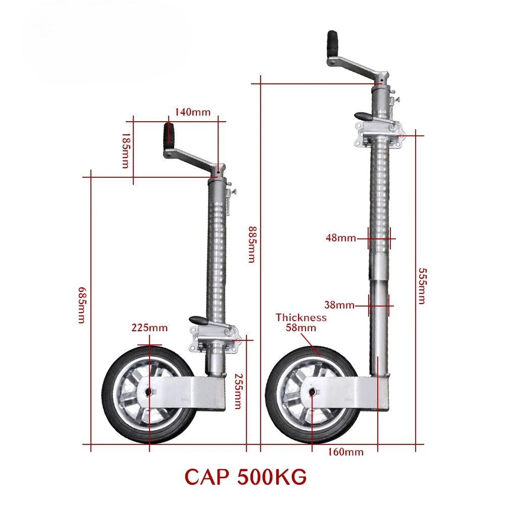 Ruota di supporto per rimorchi - Camper Trailer Jockey Wheel recensione e prezzo