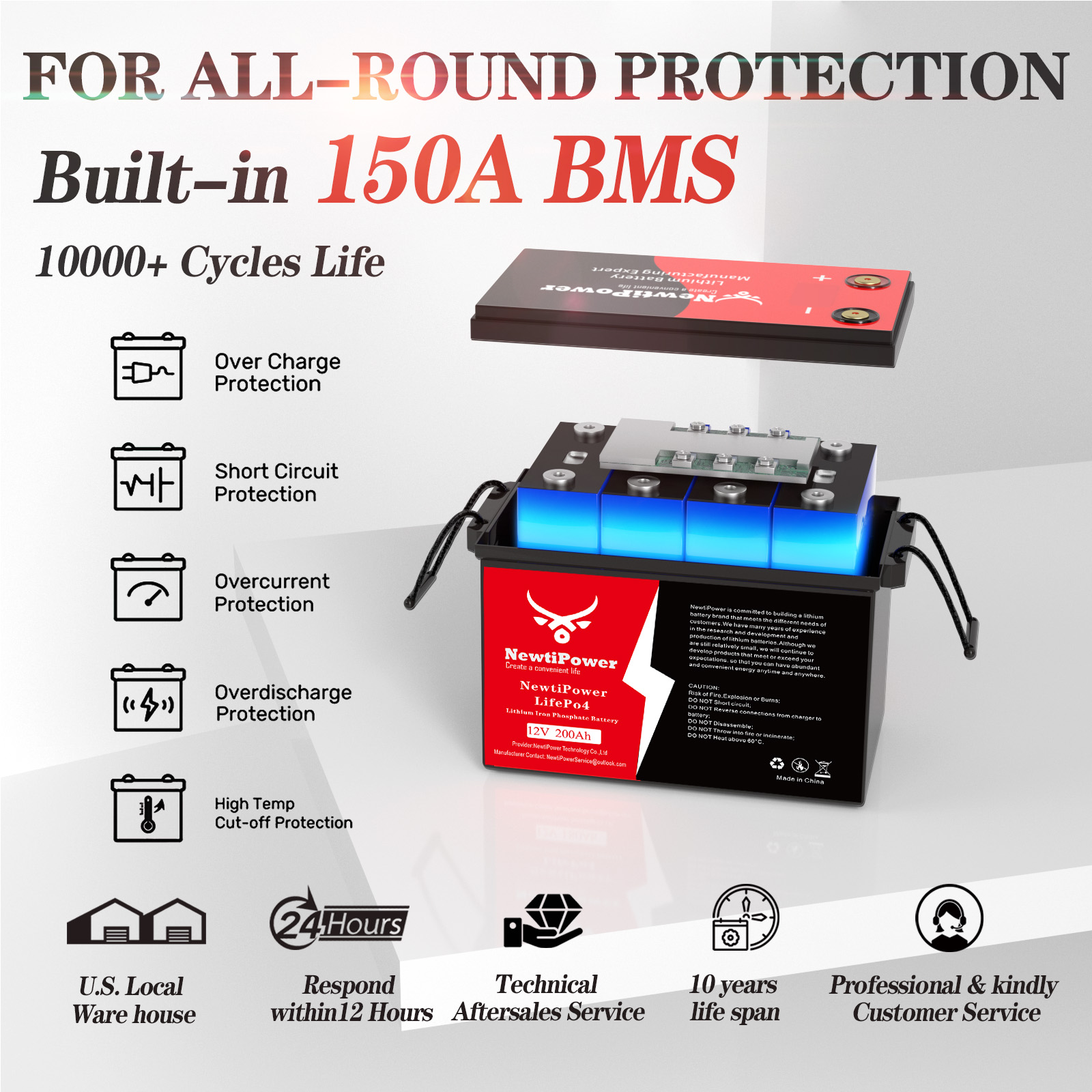 Batteria NewtiPower 12V 200Ah  - Rv Lithium Battery 200Ah recensione e prezzo