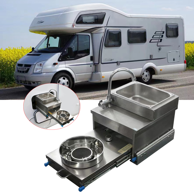 Lavello RV in acciaio inox con - Camper Trailer Kitchen Slide recensione e prezzo