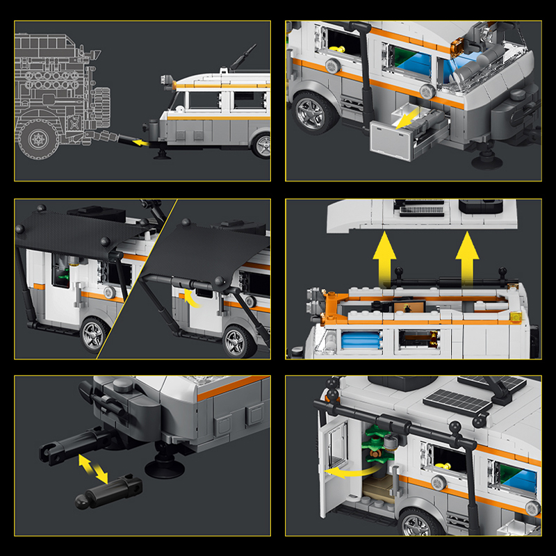 Set di Blocchi da Costruzione  - Off Road Camper Trailer Tent recensione e prezzo